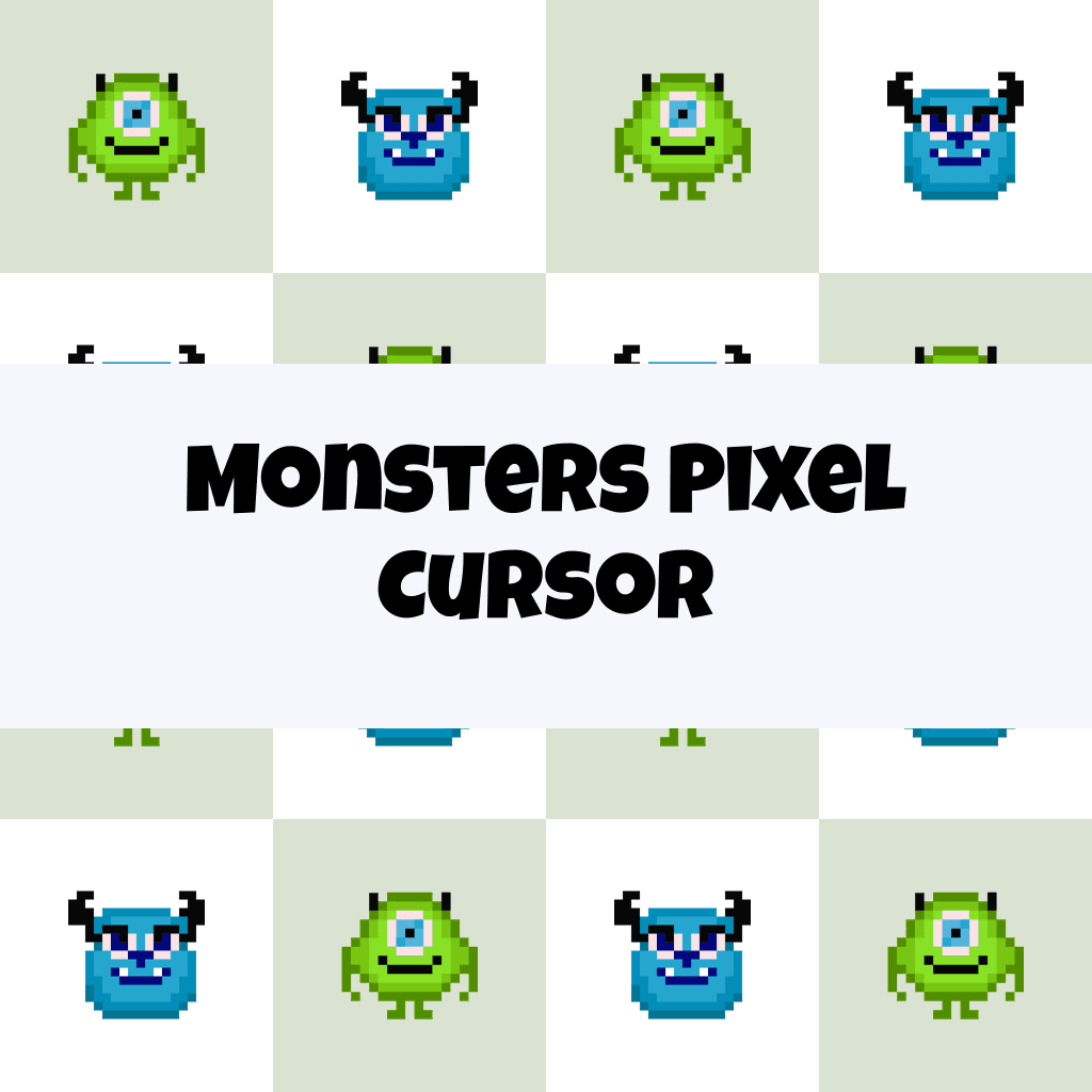 Preview Monsters Pixel cursor custom cursor pack